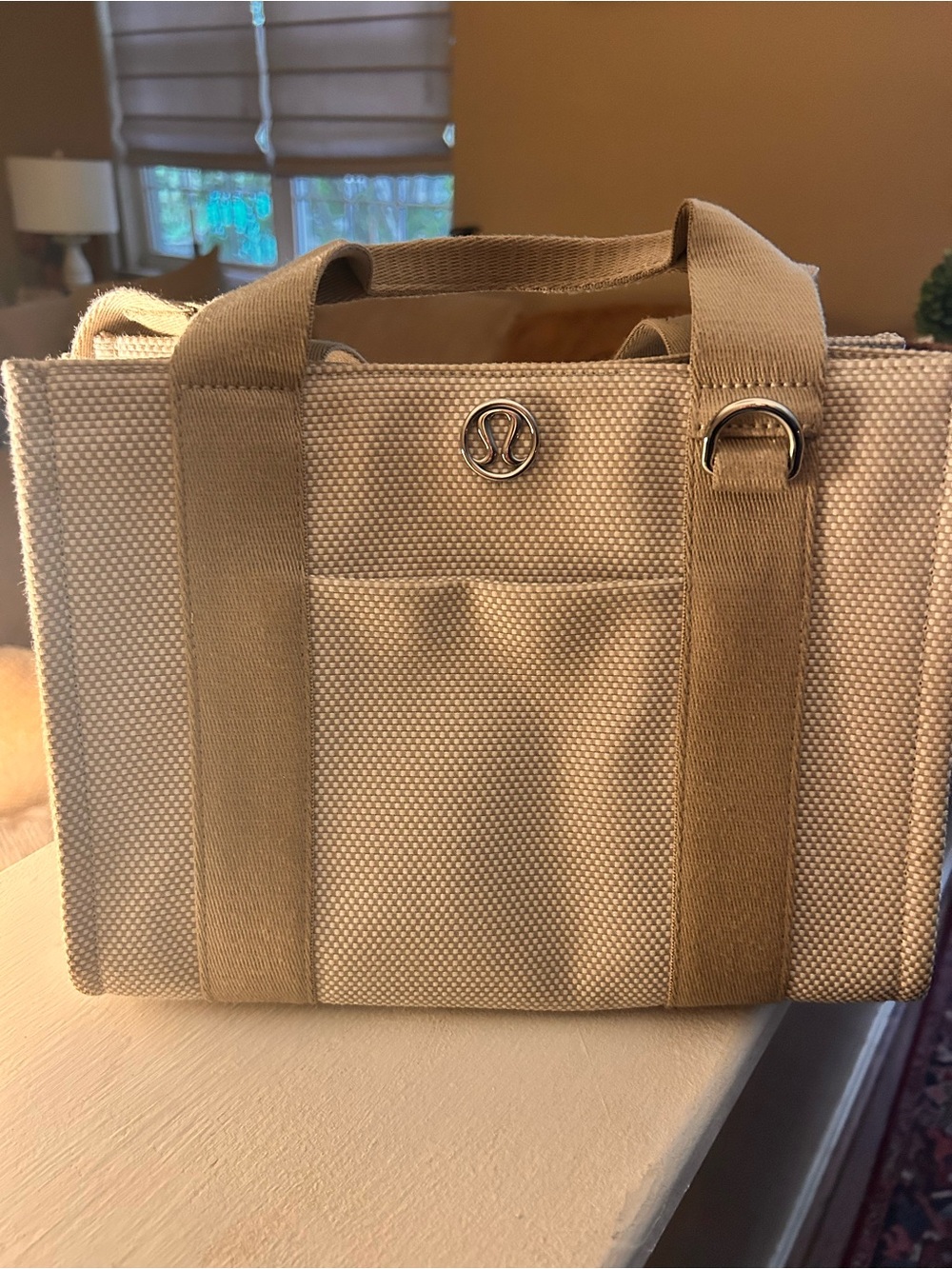 Lululemon athletica Canvas Tote Mini Crossbody Bag in Tan